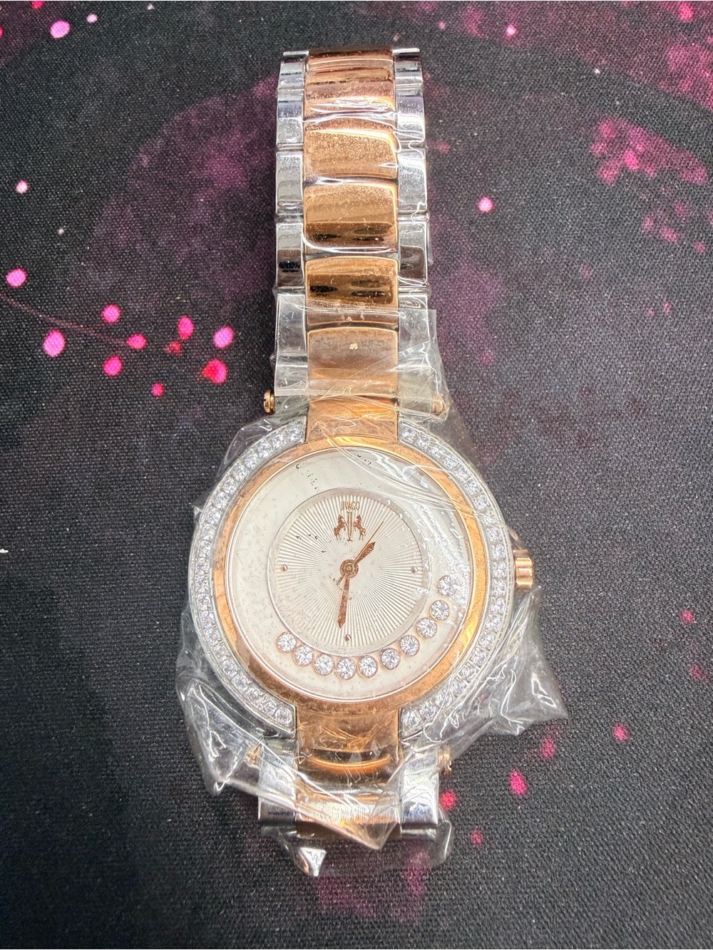 NWOT Jivago Women's JV617 Celebrate Crystal Two-tone Stainless Steel Watch - Picture 3 of 13